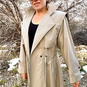 Jackets Coats Vintage Carol Cohen Drizzle Grey Trench Coat Long Length Rain Jacket Size 1 Poshmark